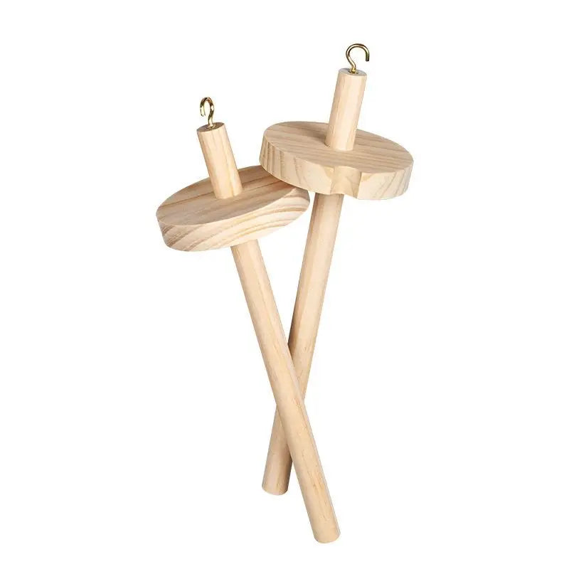 Tailai Wooden Drop Spindle | Natural Wood Single Hand Spinning Spindle for Yarn Making DIY Weaving Craft Fiber Art