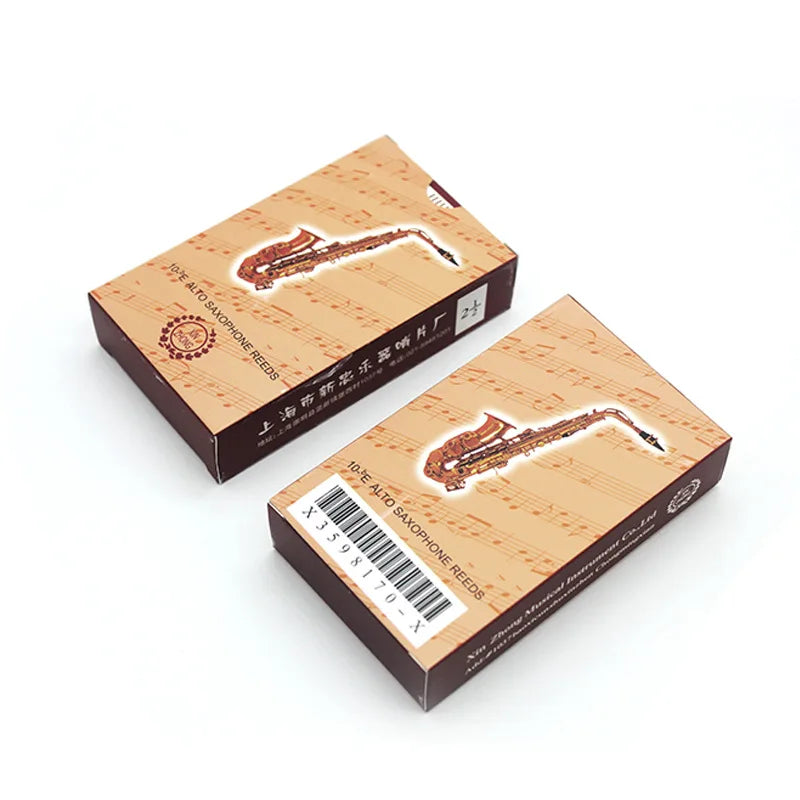 10pcs Eb Alto Saxophone Reeds Bamboo Strength 2.5 Sax Woodwind Instrument Parts