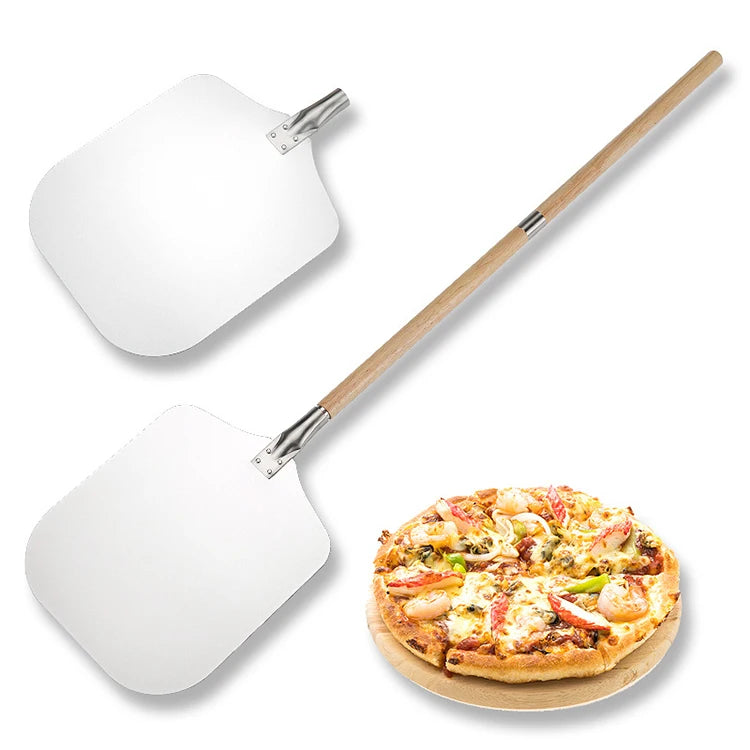 Premium Aluminum Pizza Peel Shovel Detachable Folding Handle Convenient Plate Design Pizza Tools