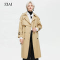 Good Quality OEM Customize Double Breasted  Oversized Waterproof Belted Classic Trench Coat Cool Trench Coat