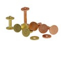 Manufacturer Wholesale Leather Rivets Copper Countersunk Flat Head Rivet and Burr with Washer for Leather