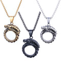 Women Custom Design Necklace Animal Stainless Steel Silver Fly Dragon Jewelry Dragon Head Pendant Necklaces for Men