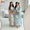MQ140  Arabian  Robe Turkey  Muslim Side Arab Adult Eid Muslim Clothing Abaya for Ramadan