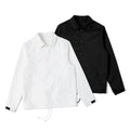 Classic Design Unisex Varsity Lapel Collar Coach Jacket Spring Fall Windbreaker With Custom Logo Woven Fabric Material Jacket