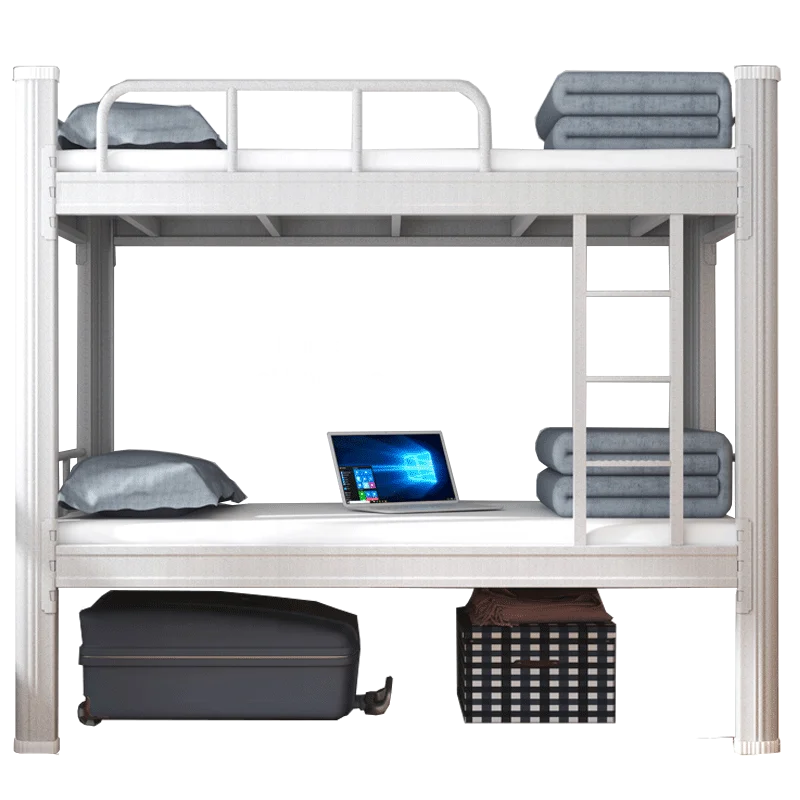 Wholesale Literas Para Adultos Marshmallow Two Floor Metal Adult Capsule Bunk Bed Frame Cama Com Escadas for Hostel