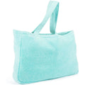 Eazybag Woman Personalized Custom Logo Large Size Terry Towel Portable Lightweight Casual Open Top Summer Beach Tote Bags