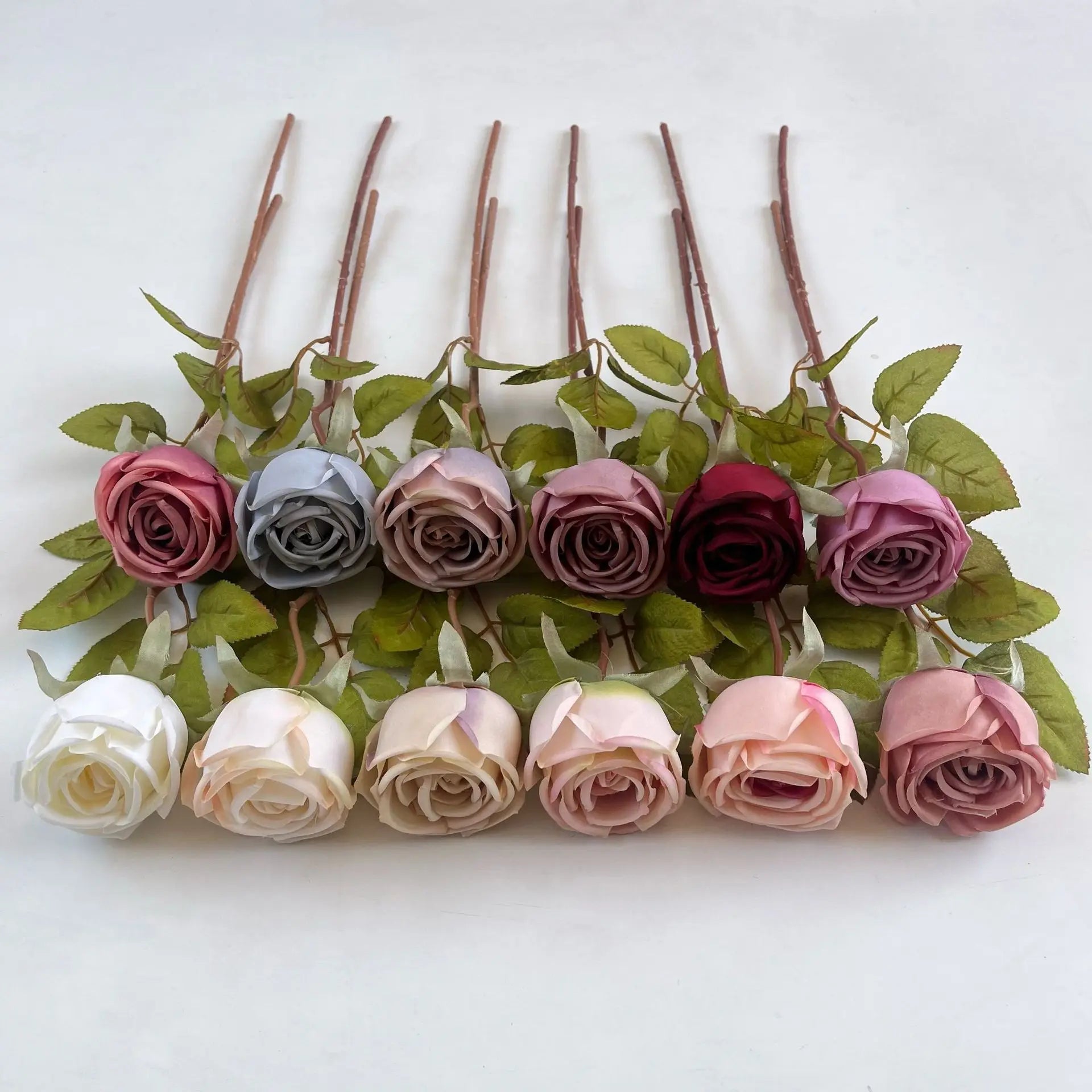 M845 New Design Roll up Rose Artificial Silk Rose Flowers for Wedding Decoration Artificial Flowers