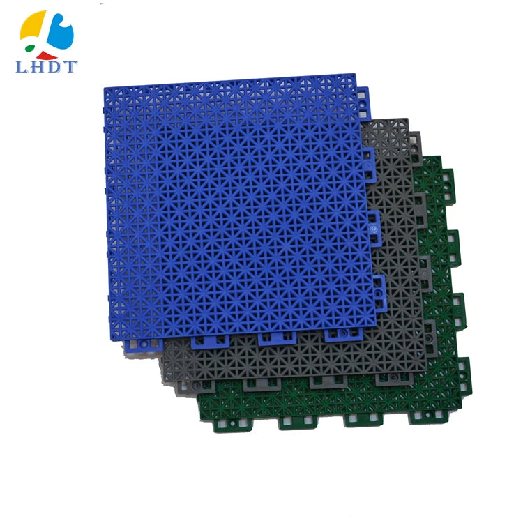 Interlocking Outdoor Sports Court Tiles DIY Installation for Basketball and Roller Hockey Courts PP Material