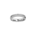 Rainbowking 925 Silver English I Am Enough to Meet the Ring Female #6#7#8#9 Finger Around Engraved Ring Fine Jewelry Ring