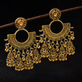Ethnic Women Sector Gold Silver Jhumka Earrings Indian Jewelry Ethnic Hippie Tribe Boho Bells Tassel Dangle Earrings Bijoux