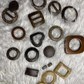 Handmade Natural Wood Swimsuit & Bikini Connector Coconut Shell Buckles for Underwear Accessories