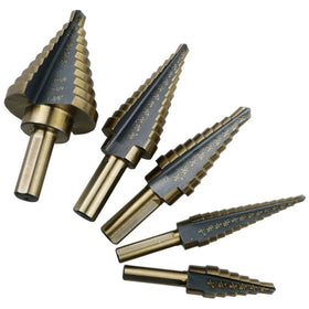 HSS Imperial Multiple Hole 50 Sizes Step Drill Bit Set Tool Aluminum Case Metal Drilling Tool for Metal Wood Step Cone Drill Bit