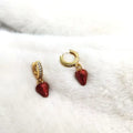 Wholesale Real Gold Plating Brass Stud Earrings for Dating & Valentine's Day for Wedding & Gift