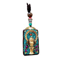 BOBO BIRD Women's Dropshipping Luxury Classic Stylish Unique Blue Red 72cm Nepal Thangka Link Chain Pendant Green Tara Romantic