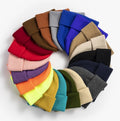 Custom Logo Winter Bean Hat 100% Acrylic Warm Knit Casual Style Plain Dyed Bean Hat with Custom Logo