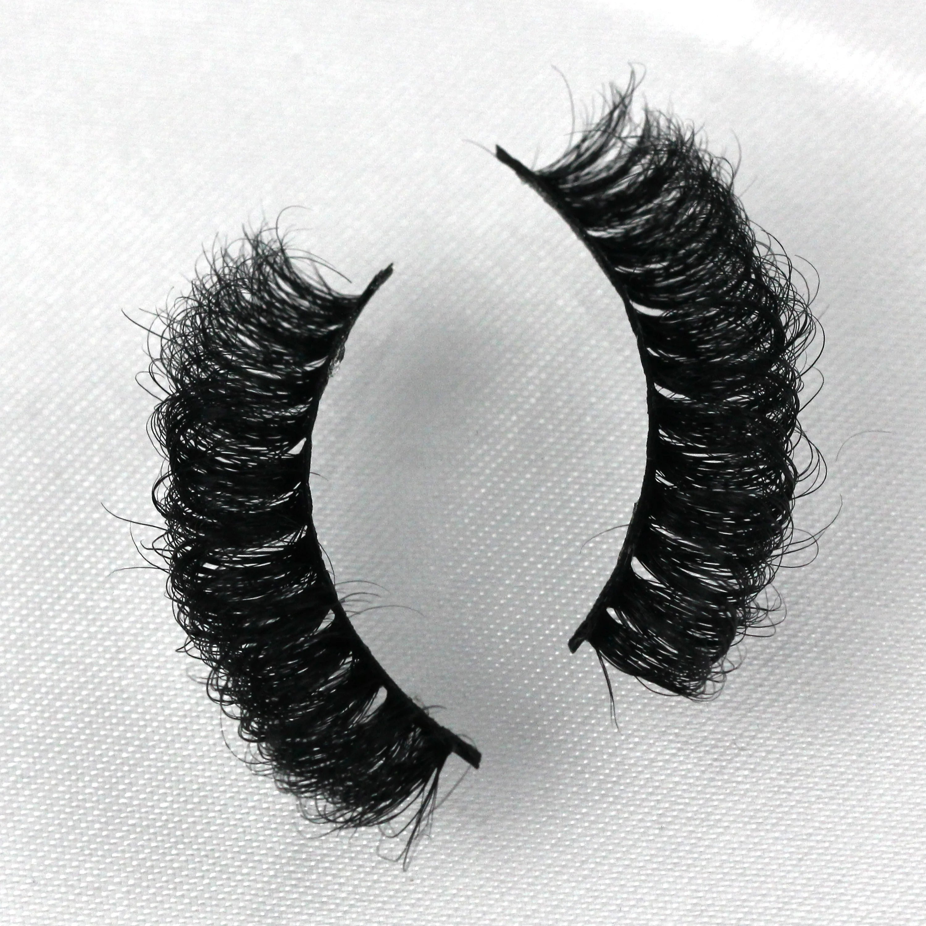 D801 Wholesale Wispy Fluffy Russian Strip Lashes d Curl Russian Mink Eyelashes Strips Thick Lashes