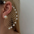 Wholesale Fashion Jewelry Luxury Women Girl Fresh Water Gold Pearl Bridal Earrings