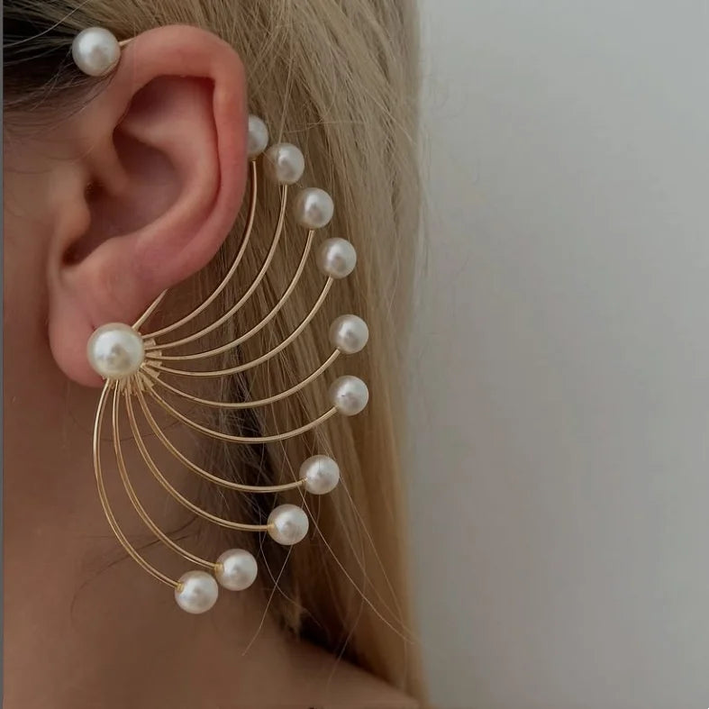 Wholesale Fashion Jewelry Luxury Women Girl Fresh Water Gold Pearl Bridal Earrings