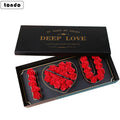 Tondo Luxury Clear Flower Paper Box I Love You Square Shaped Flower Boxes