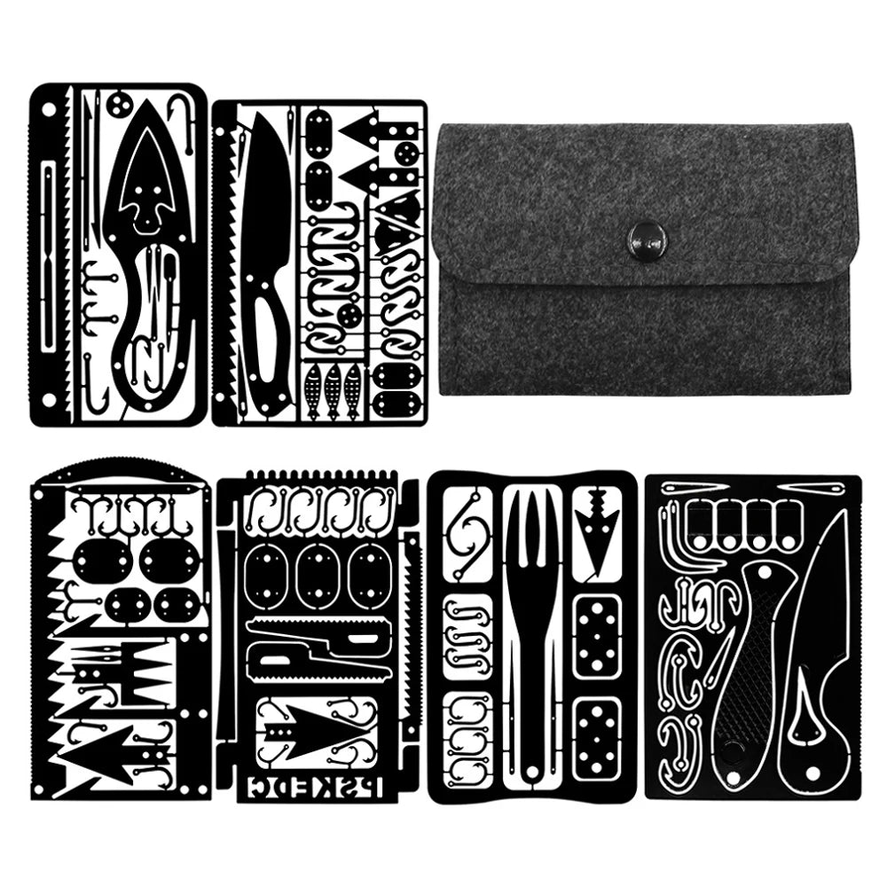 Baiyuheng Custom Low Price Black Camping Wallet Multipurpose Tool