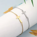 GT Hot Sale Custom Cross Charm Couple's Bracelets Engraving Name Mantra Letters Stainless Steel Classic Bracelet