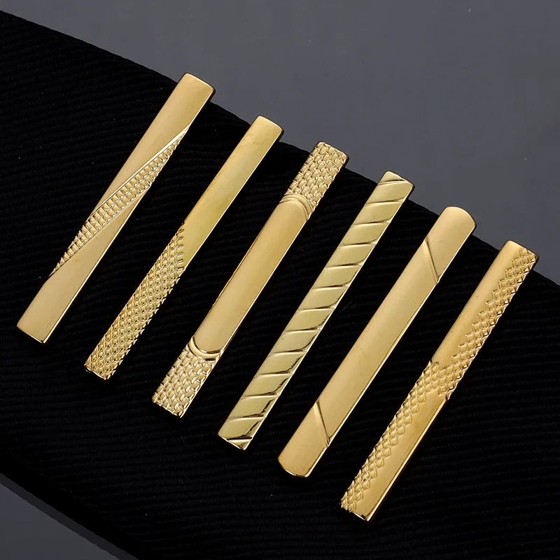 Factory Direct Custom KERONGPLD Men's Formal Business Short Solid Tie Clip Fashion Tie Copper 5cm for Gifts