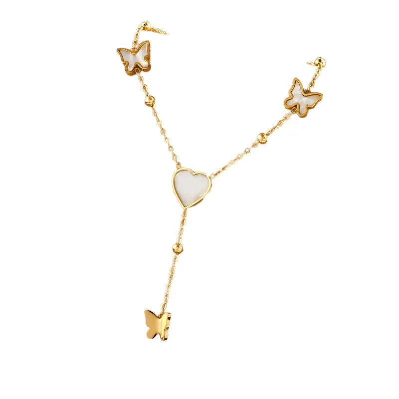 l Women's Heart Heart Pendant Y Shaped Necklace