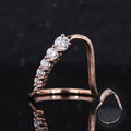 2022 Hot Sale Round Cut DEF VVS  Moissanite Gemstone Solid Wedding 14K Rose Gold Ring