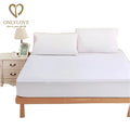 Luxury Cooling Full Knitted Plain Mattress Protector Waterproof Breathable Blocks Dust Mites Allergens Smooth Soft Polyester