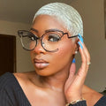 DL Glasses New Fashion Hollow Curved Legs Cat Eye Anti Blue Light Blocking Other Frame Glasses for Reading Unisex