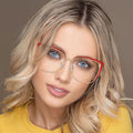 Women Anti Blue Light Glasses Big Frame Oversized Prescription Myopia Hyperopia Eyewear for Girls Blue Light Blocking