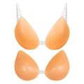 Custom Droplet Shape Thickening Invisible Waterproof Bra Breast Pad Chest Stickers Seamless Nipple Cover 3/4 Cup Liquid Silicone