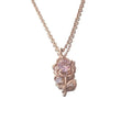 Women's Cute Charm Necklace Rose Gold Plated Stainless Steel Classic Geometric Style Joker Chain Engagement Certified