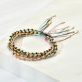 Small Jade Beads Charm Adjustable Bracelet Men's Handmade String Bohemian Geometric New Design Jewelry