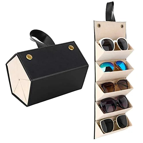 Wholesale Quality Genuine Leather Logo Custom Eyeglass Folding Top Sunglasses Eyewear Eyeglasses Case