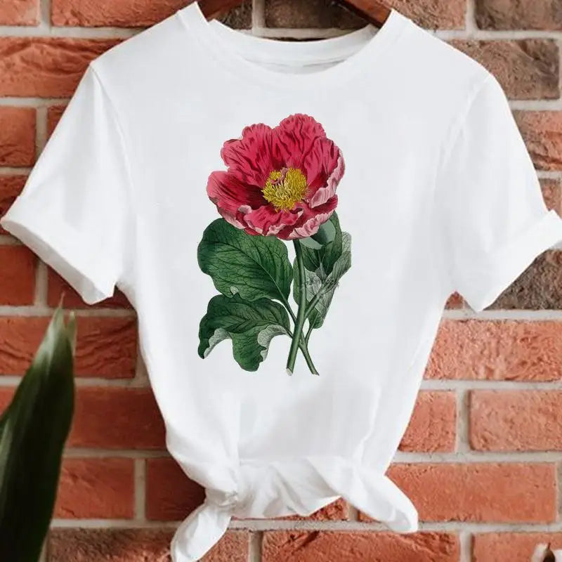 Custom logo Round Neck Oversized Women's Design Printed Pattern Plus Size T-shirt Soft Girl's T-shirt Plus Size Ladies Clothing