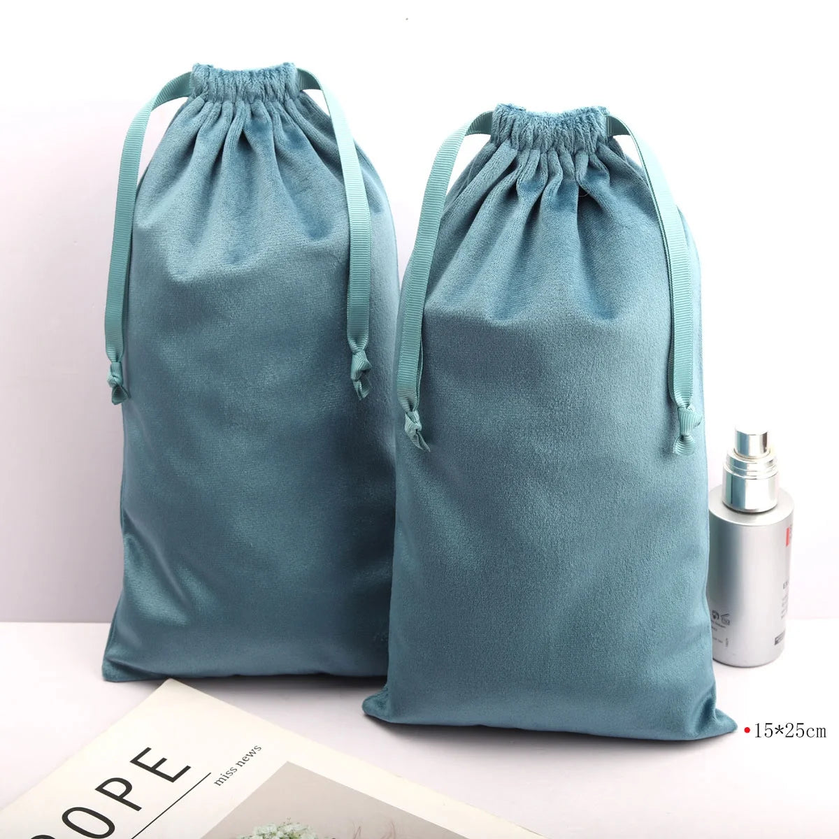 Hot Sale Soft Velvet Drawstring Dust Gift Packaging Bag Reusable Luxury Shoe Clothing Storage Dust Velvet Pouch