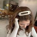 ShangHai Korean Frosted Large Hair Clips for Women Girl Hair Accessories Fashion Color Solid Hairpins Non-slip BB Barrette