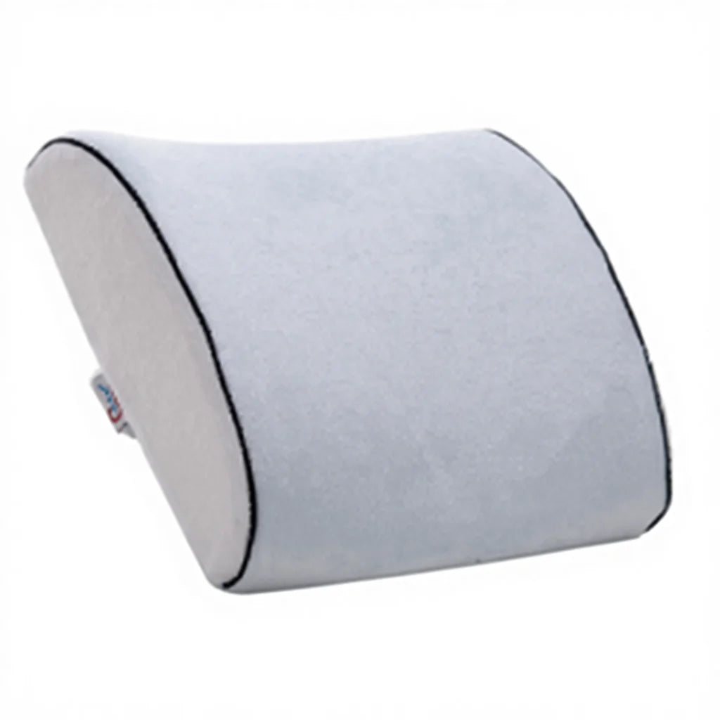 WJ-147 Advanced Memory Foam Lumbar Support Pillow Massage Velvet Backrest for Office Chair Car Seat-Nursing Camping Removable