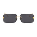 Luxury Rectangle Men Sunglasses Fashion Retro 90s  Rimless Rectangle Sunglasses for  Women