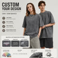 2024 Men Heavyweight 100 Cotton Hip Hop Streetwear Oversized Acid Wash T Shirt Hot Sale Vintage Knitted High Quality
