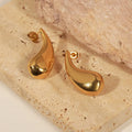 Waterproof Tarnish Free Comma Earrings Pvd Plating Stainless Steel Earrings for Women