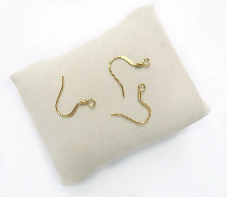 316L Stainless Steel Hypo-allergenic Earring Hooks with Ball and CoilFrench Wire Earring Hooks