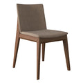 Nordic Simple Antique Wooden Frame Comfortable Chairs Upholstered Fabric Solid Wood Dining Chairs for Home Restaurant