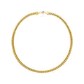 Chris April Fashion Jewelry in Stock 316L Stainless Steel PVD Gold Plated Wide Version Strand Necklace for Women