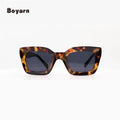 Boyarn 2022 New Women Luxury Brand Square Sunglasses Ladies Vintage Oversized Sun Glasses Female Big Frame Uv400 Black