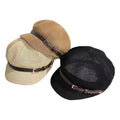 Summer Hollowed Straw Octagonal Hat Outdoor Sunproof Women Newsboy Hat Custom Size Short Brim Beret Hat