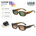 Fashion Designer Small Frame Sunglasses Retro Square Luxury Uv protection OEM ODM Custom Logo Sunglasses for Women Daily Wear