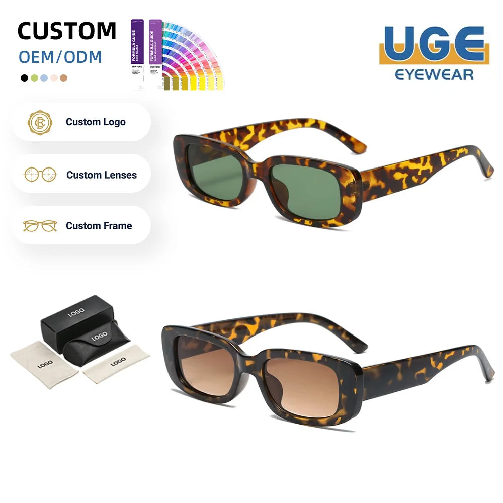 Fashion Designer Small Frame Sunglasses Retro Square Luxury Uv protection OEM ODM Custom Logo Sunglasses for Women Daily Wear
