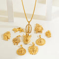 Punk Gym Jewelry 18K Gold Sport Basketball Pendant Round Stainless Steel Golf Charms Silver Ball Pendant Accessories